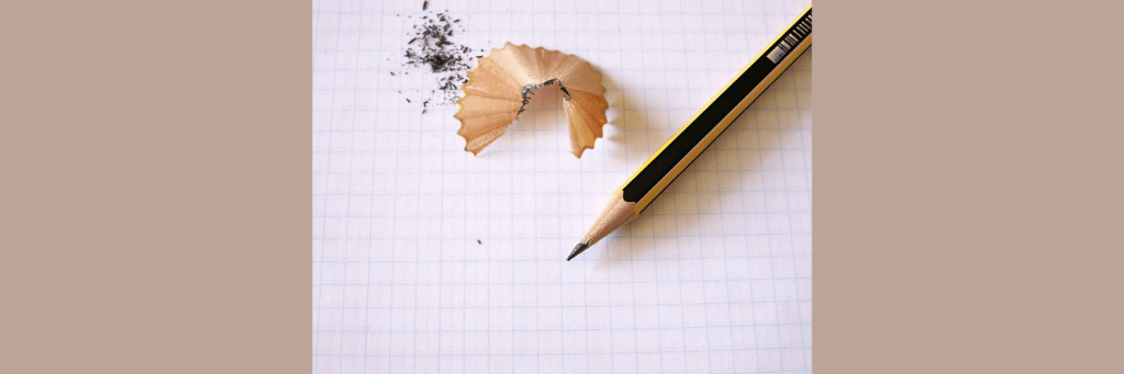 Pencil and pencil shavings.