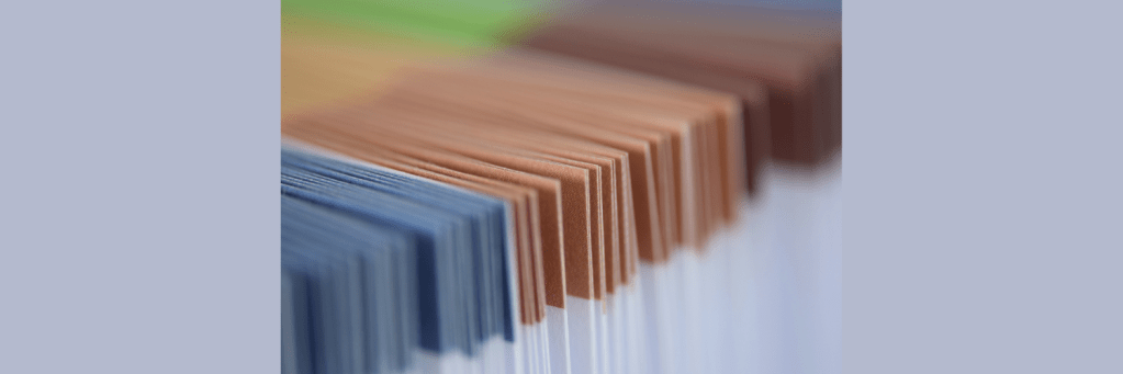 File folders in multiple colors.